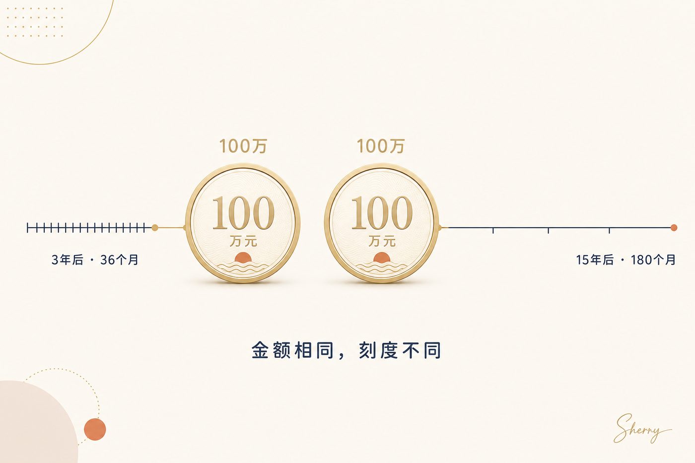 金额相同,刻度不同