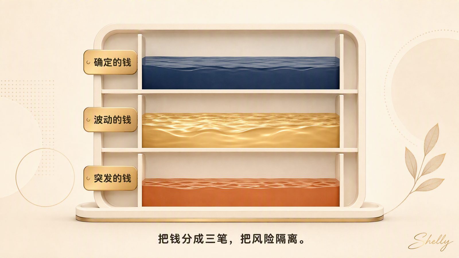 把钱分成三笔,把风险隔离